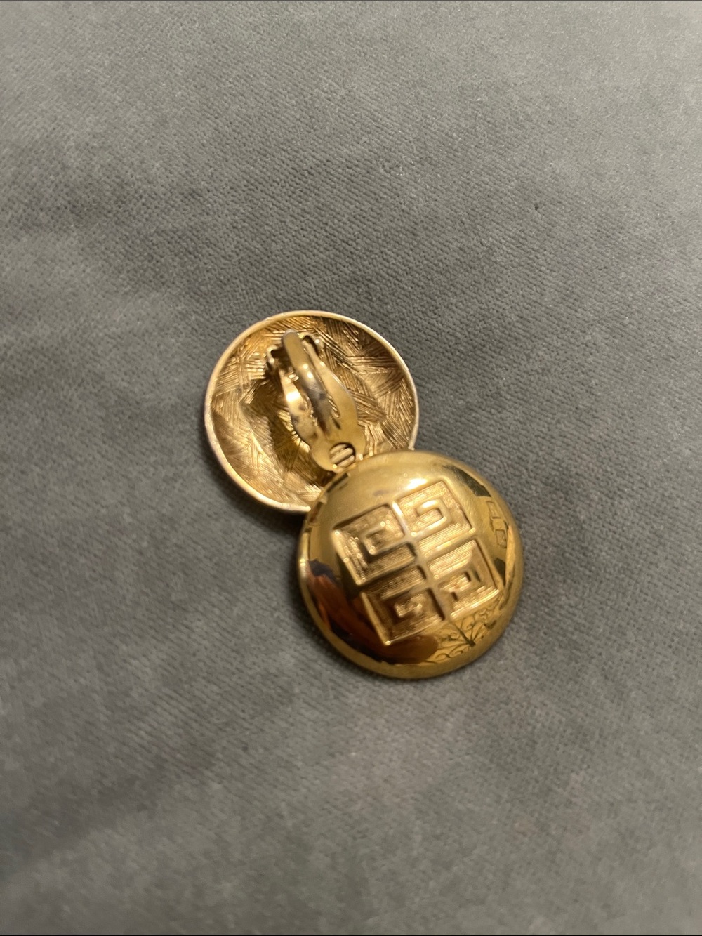 Givenchy Gold-Tone Round Clip-On Earrings